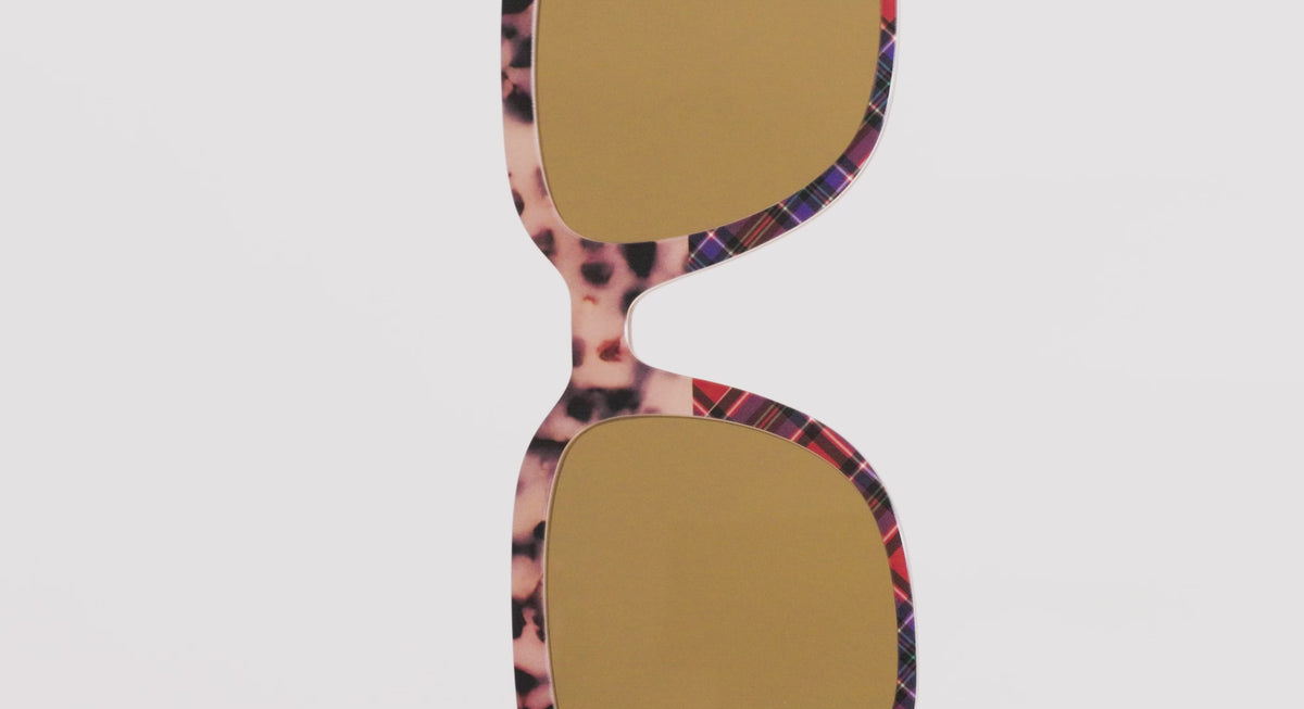 The Polarized Cookie Dough Tortoise & Plaid Split Sun Top - LifeStyle Thumbnail Video1 - Pair Eyewear
