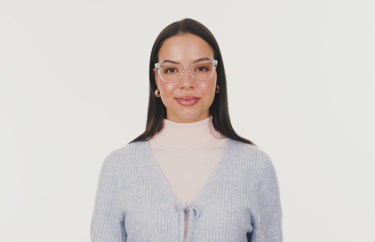 The Wanda - Crystal Clear Acetate Silver Metal - LifeStyle Thumbnail5 - Pair Eyewear