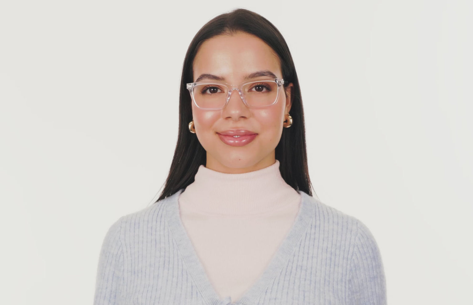 The Larkin - Crystal Clear Acetate Silver Metal - LifeStyle Thumbnail3 - Pair Eyewear