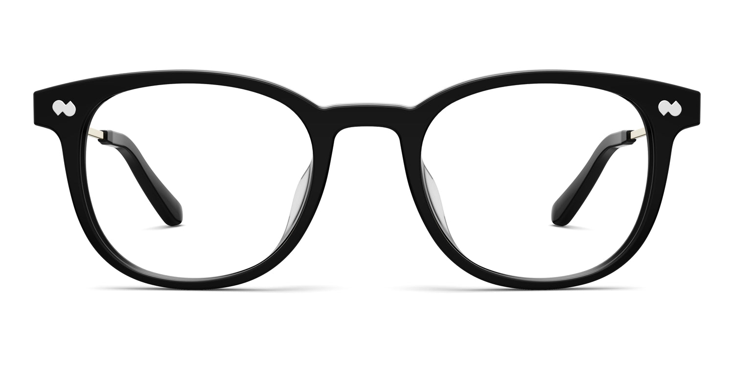 The Reese - Black Acetate Gold Metal - Carousel2 - Pair Eyewear