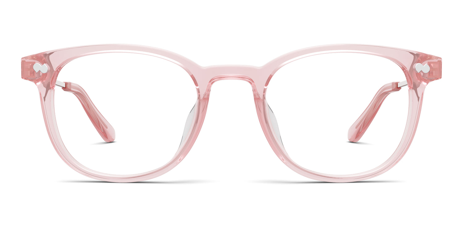 The Reese - Pink Clear Acetate Rose Gold Metal - Carousel2 - Pair Eyewear