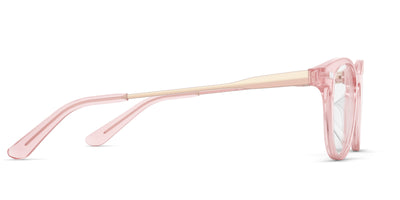 The Reese - Pink Clear Acetate Rose Gold Metal - Thumbnail3 - Pair Eyewear