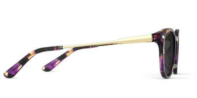 The Reese - Purple Confetti Tortoise Acetate Gold Metal Sun - Thumbnail5 - Pair Eyewear