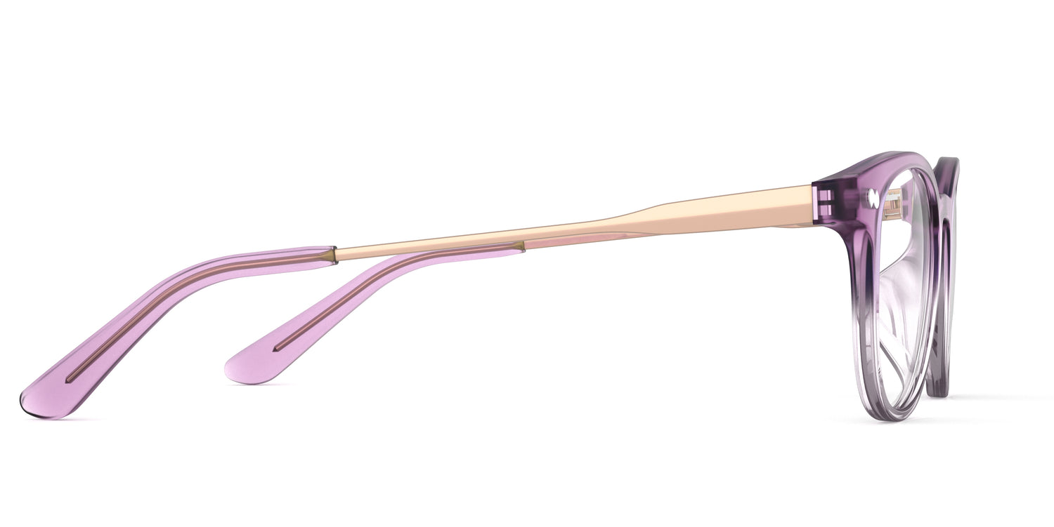 The Reese - Violet Pearlized Gradient Acetate Rose Gold Metal - Carousel3 - Pair Eyewear