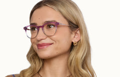 The Reese - Violet Pearlized Gradient Acetate Rose Gold Metal - LifeStyle Thumbnail2 - Pair Eyewear