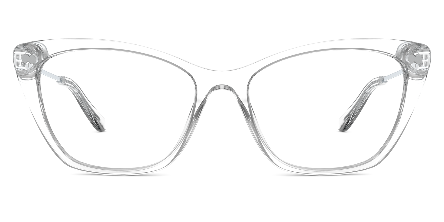 The Wanda - Crystal Clear Acetate Silver Metal - Carousel2 - Pair Eyewear