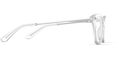 The Wanda - Crystal Clear Acetate Silver Metal - Thumbnail3 - Pair Eyewear