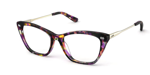 The Wanda - Purple Confetti Tortoise Acetate Gold Metal - Pair Eyewear