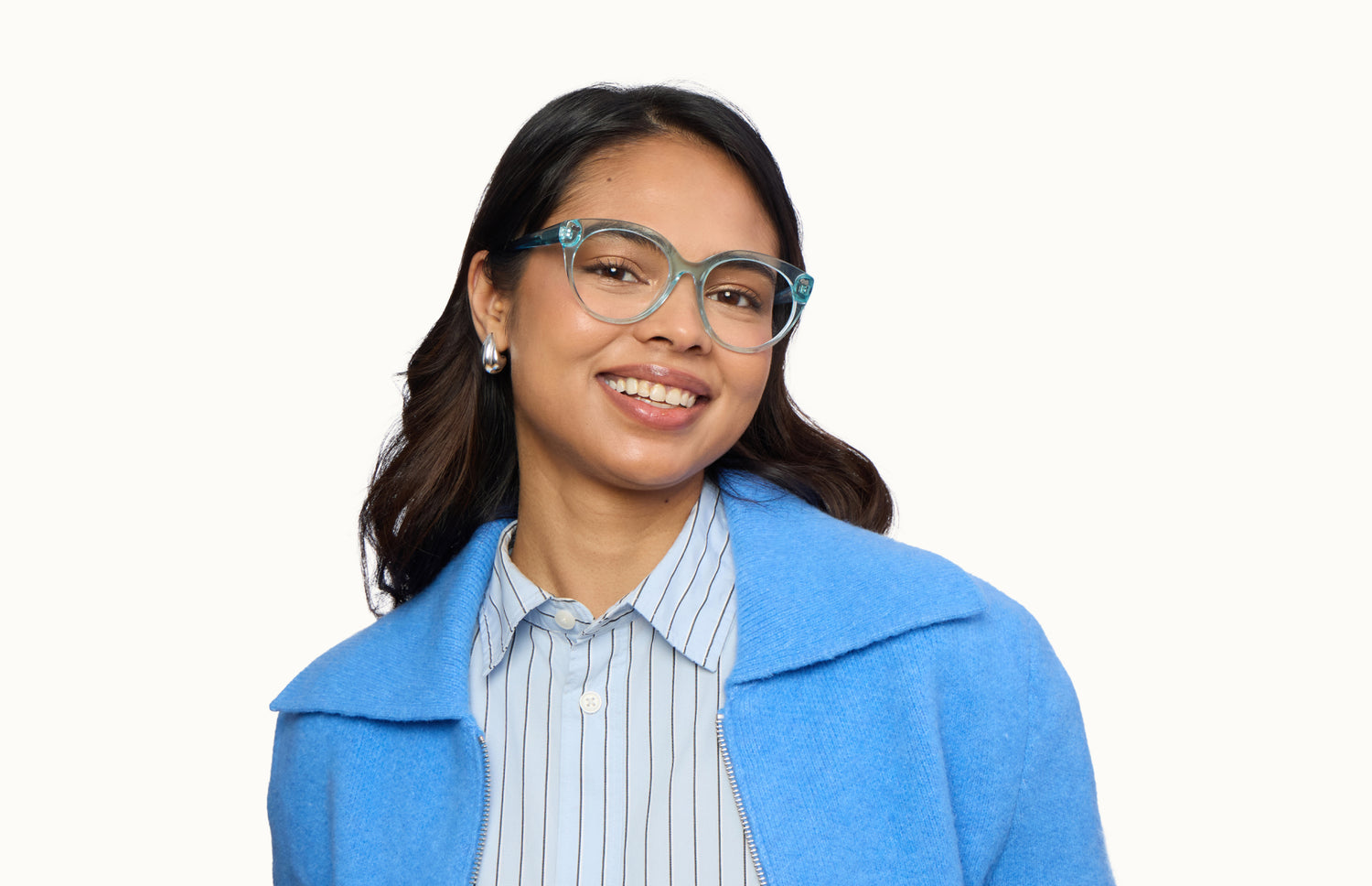 The Zuri - Seafoam Clear - LifeStyle1 - Pair Eyewear