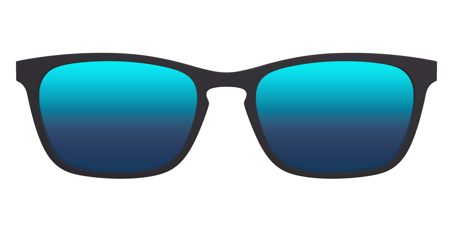 The Polarized Blue Reflective Sun Top - Front Top Image - Pair Eyewear