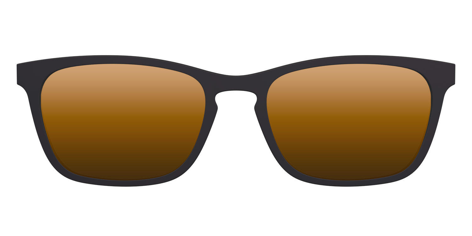 The Polarized Gold Reflective Sun Top - Front Top Image - Pair Eyewear