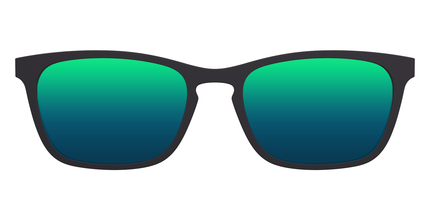 The Polarized Green Reflective Sun Top - Front Top Image - Pair Eyewear
