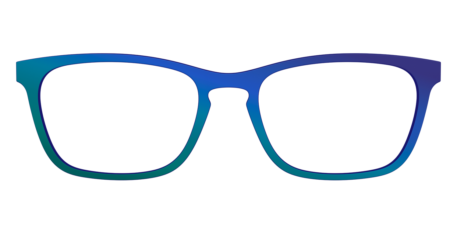 The Peacock Ombre - Front Top Image - Pair Eyewear