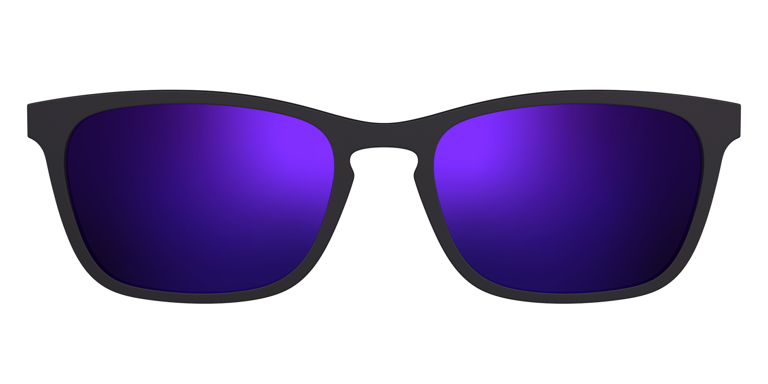 The Polarized Purple Reflective Sun Top - Front Top Image - Pair Eyewear