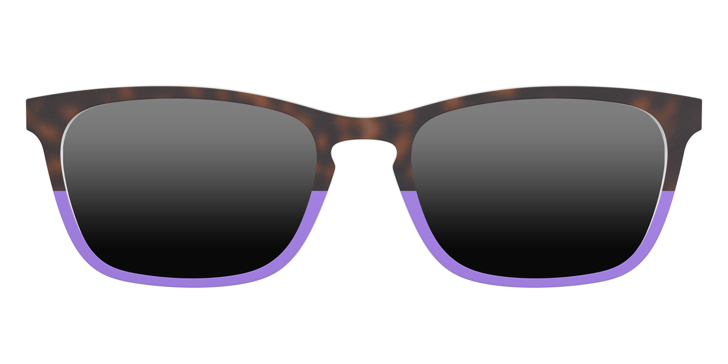 The Polarized Purple Tortoise Sun Top - Front Top Image - Pair Eyewear