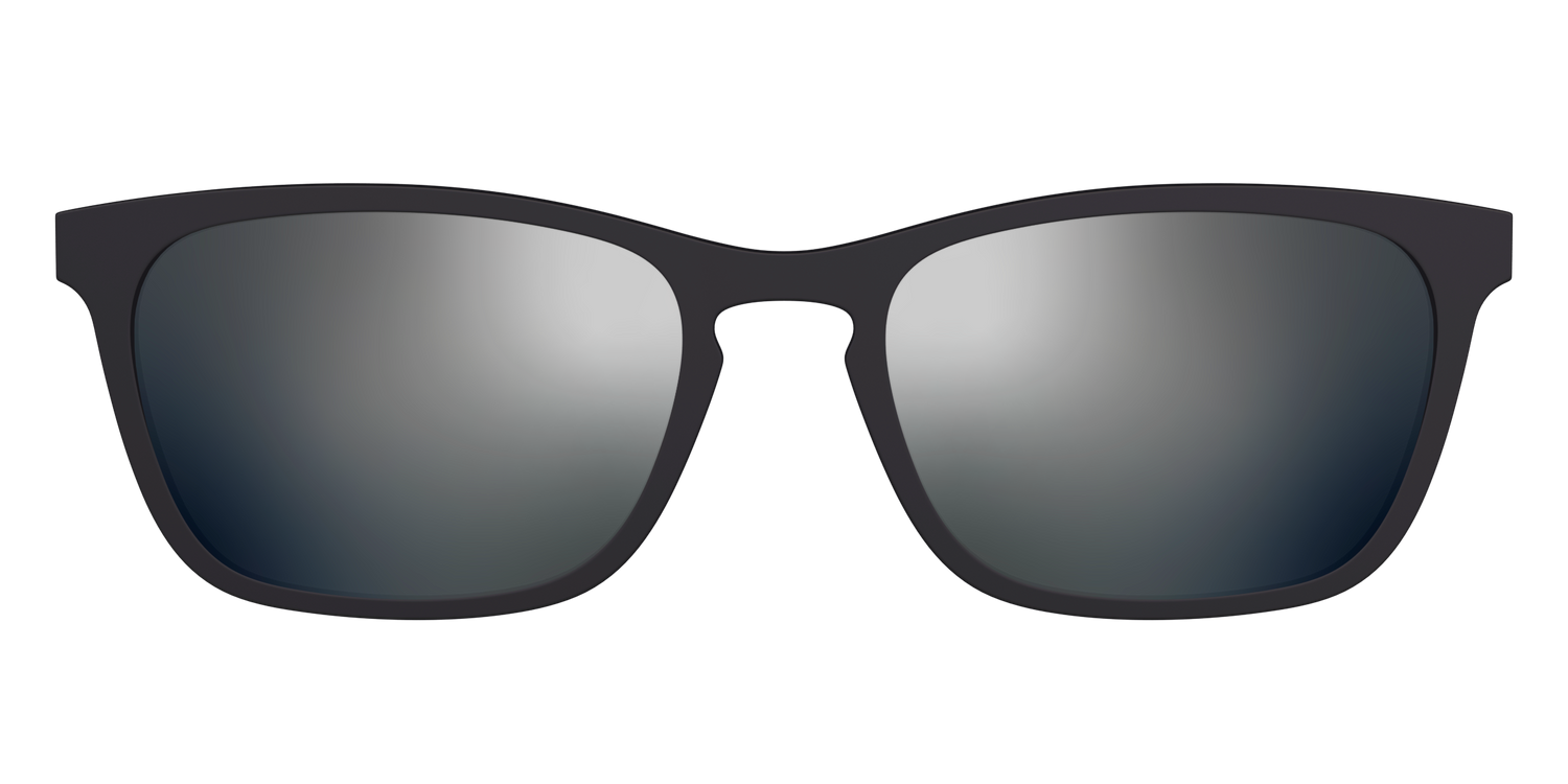 The Polarized Silver Reflective Sun Top - Front Top Image - Pair Eyewear