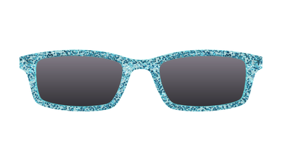 The Polarized Aquamarine Sparkle Sun Top - Front Top Thumbnail - Pair Eyewear