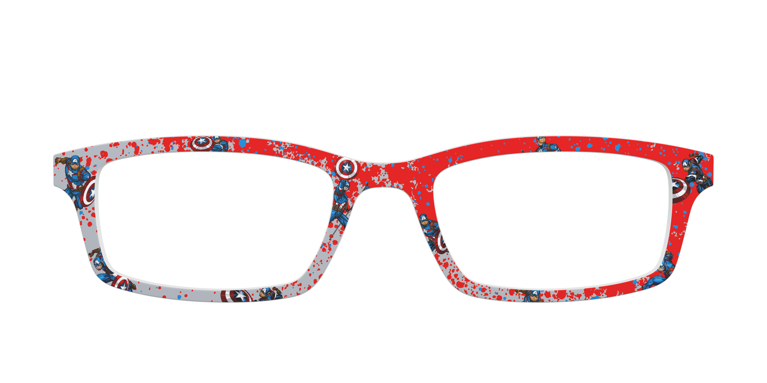 The Captain America Splatter - Front Top Image - Pair Eyewear