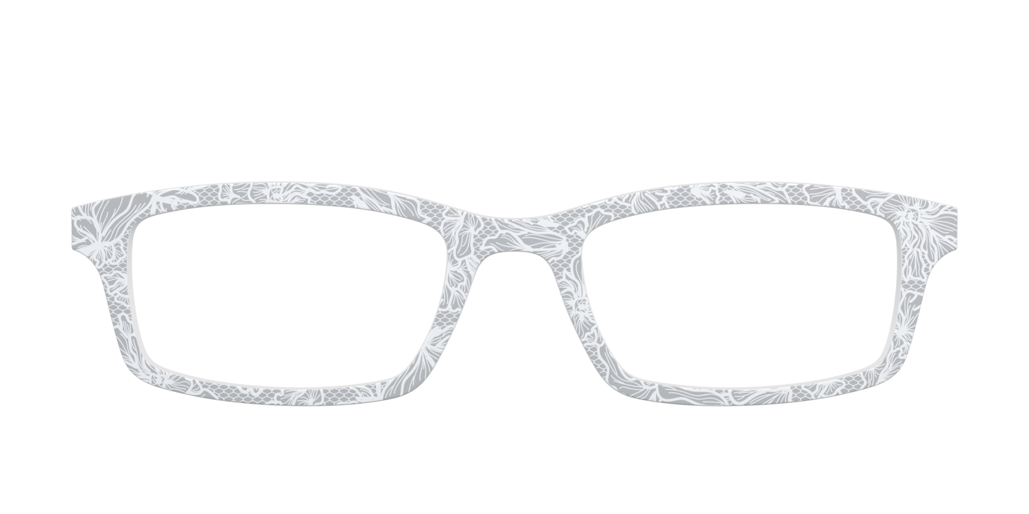 The Pale Gray Floral Lace - Front Top Image - Pair Eyewear