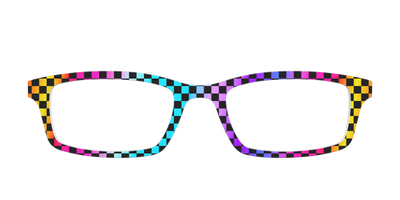 The Rainbow Checkerboard - Front Top Thumbnail - Pair Eyewear