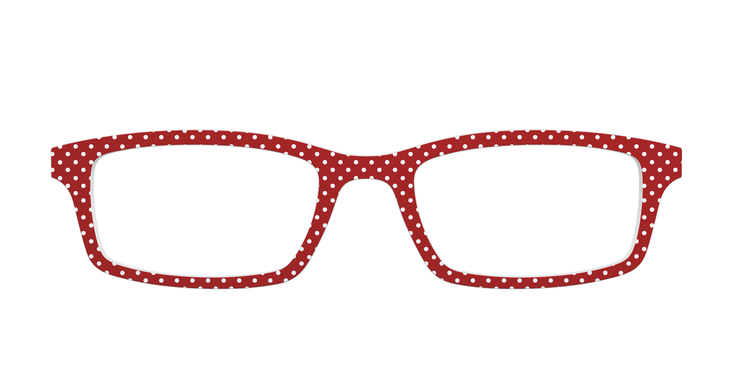 The Ruby Pin Dot - Front Top Image - Pair Eyewear