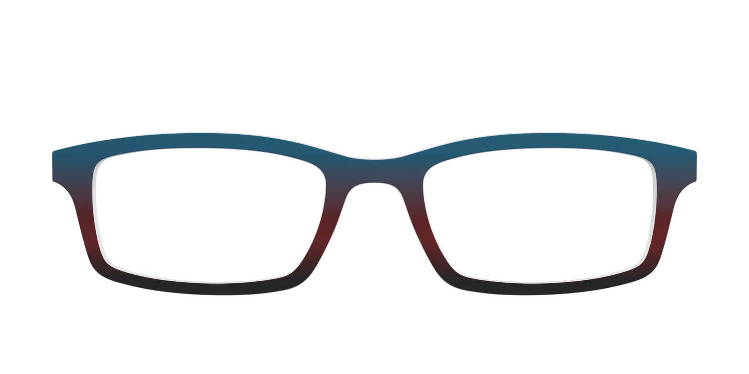 The Teal to Espresso Gradient - Front Top Image - Pair Eyewear