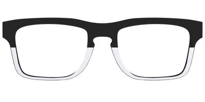 The Black and White - Front Top Thumbnail - Pair Eyewear