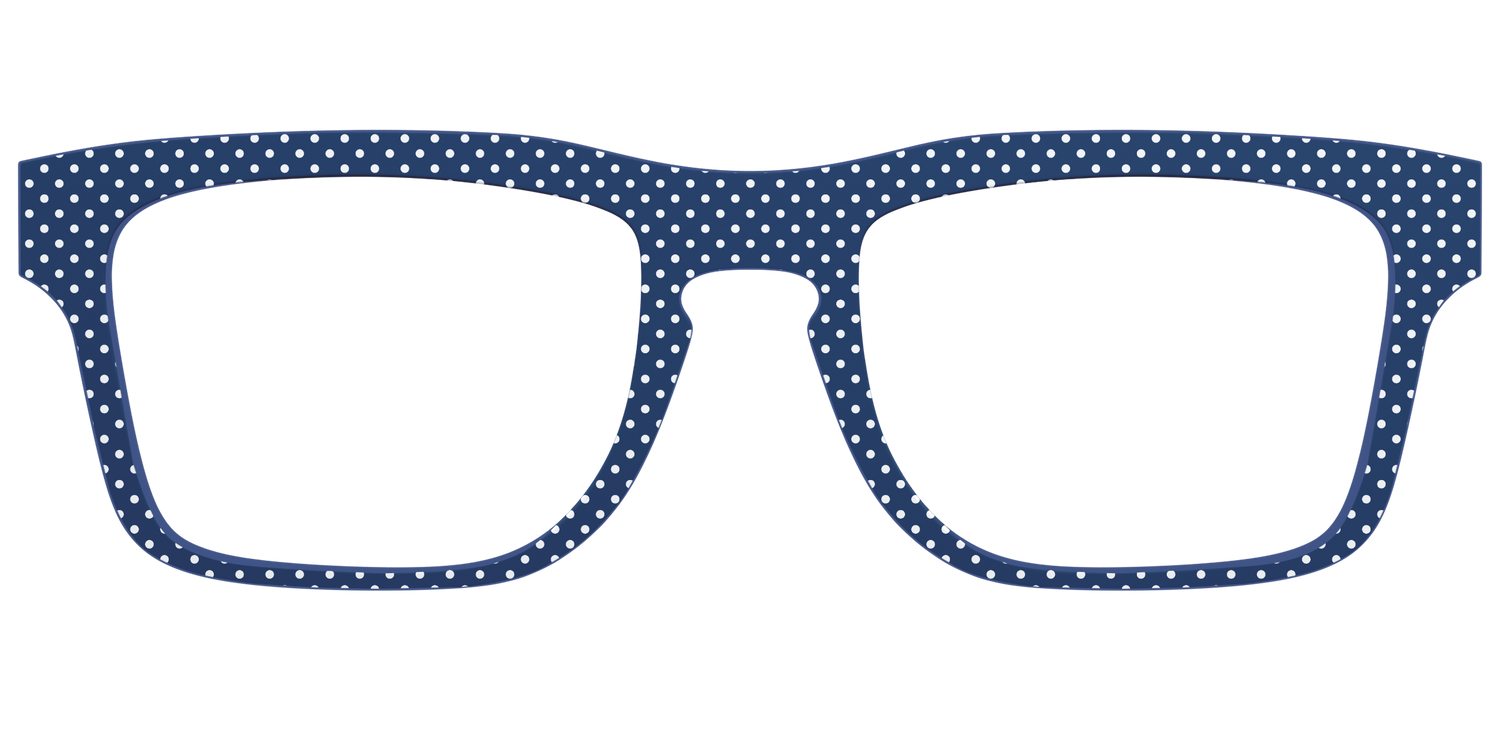 The Navy Pin Dot - Front Top Image - Pair Eyewear
