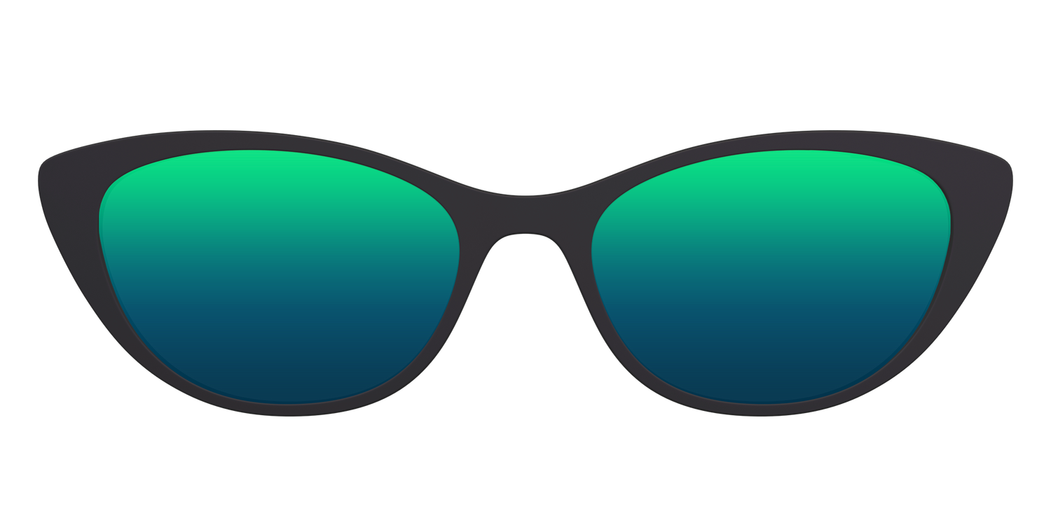 The Polarized Green Reflective Sun Top - Front Top Image - Pair Eyewear