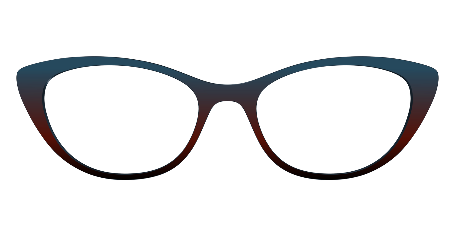 The Teal to Espresso Gradient - Front Top Image - Pair Eyewear