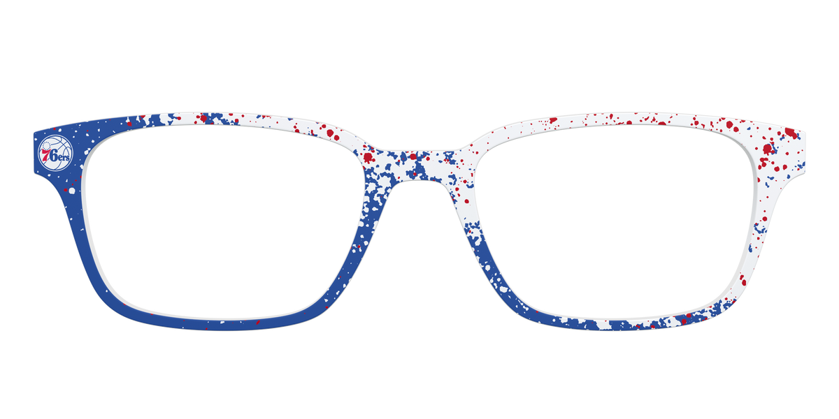 The 76ers Splatter - Front Top Image - Pair Eyewear