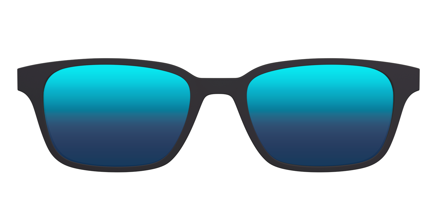 The Polarized Blue Reflective Sun Top - Front Top Image - Pair Eyewear