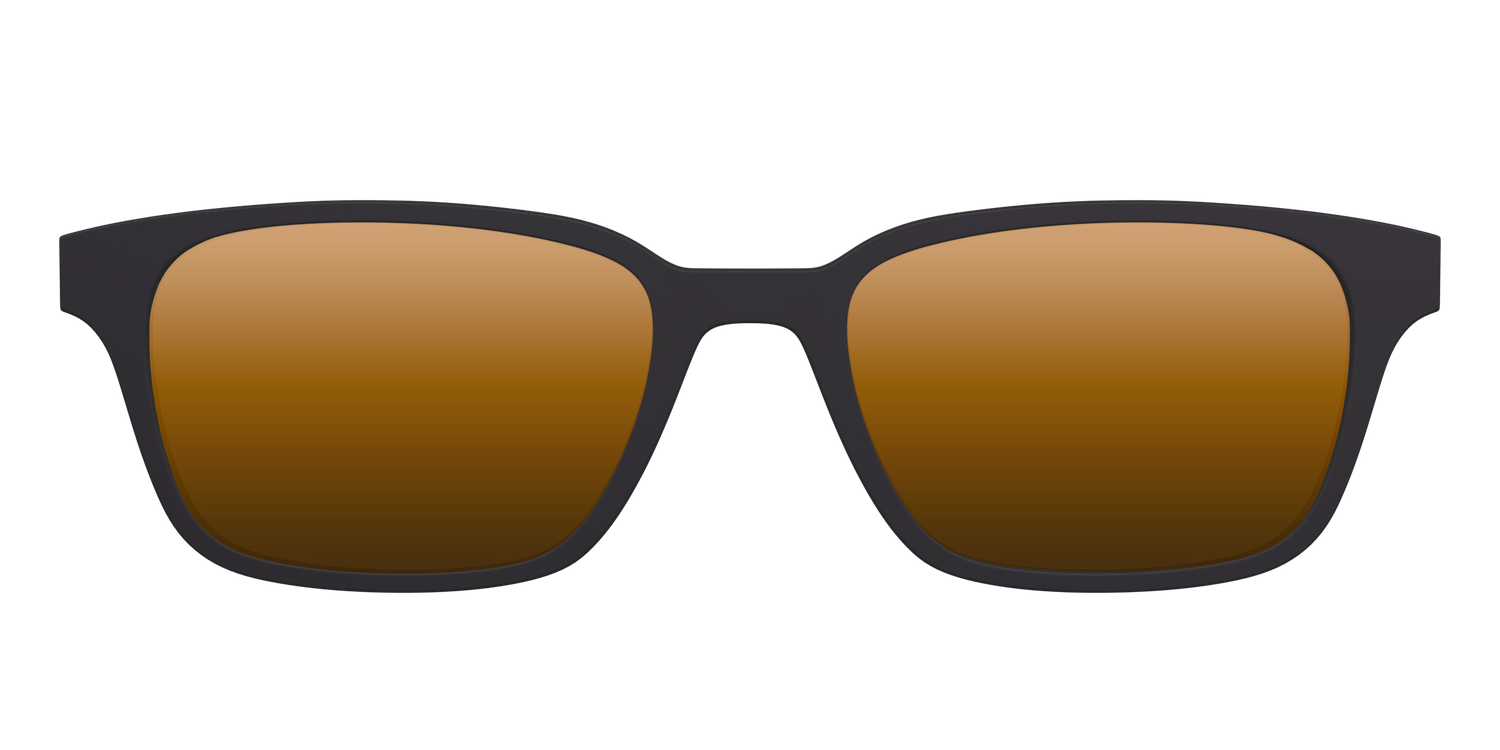 The Polarized Gold Reflective Sun Top - Front Top Image - Pair Eyewear