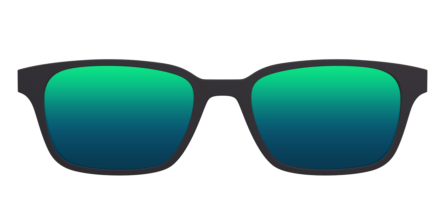 The Polarized Green Reflective Sun Top - Front Top Image - Pair Eyewear