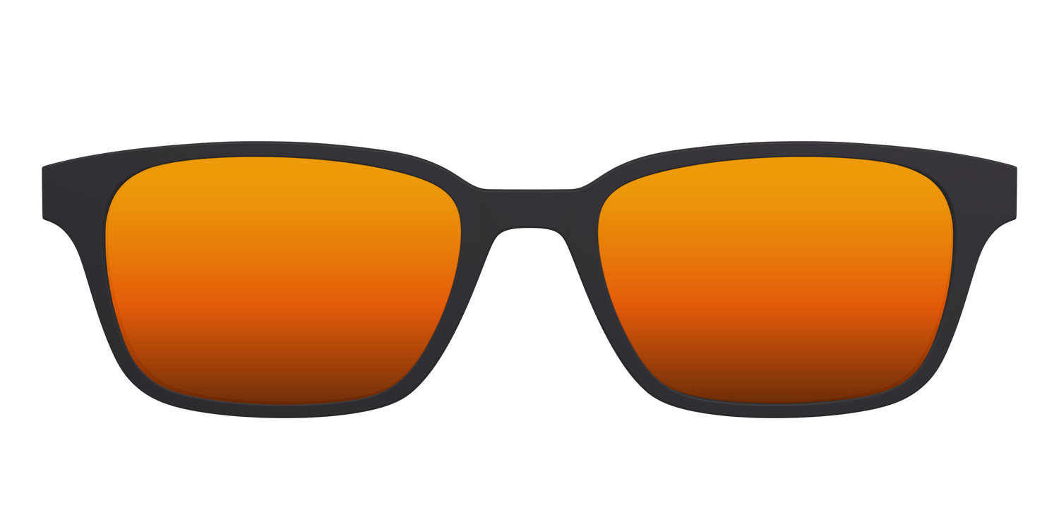 The Polarized Orange Reflective Sun Top - Front Top Image - Pair Eyewear