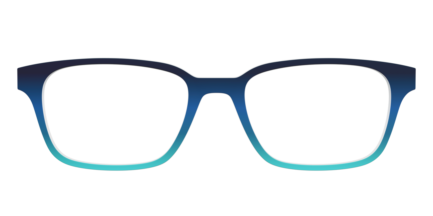 The Royal Blue to Seafoam Gradient - Front Top Image - Pair Eyewear