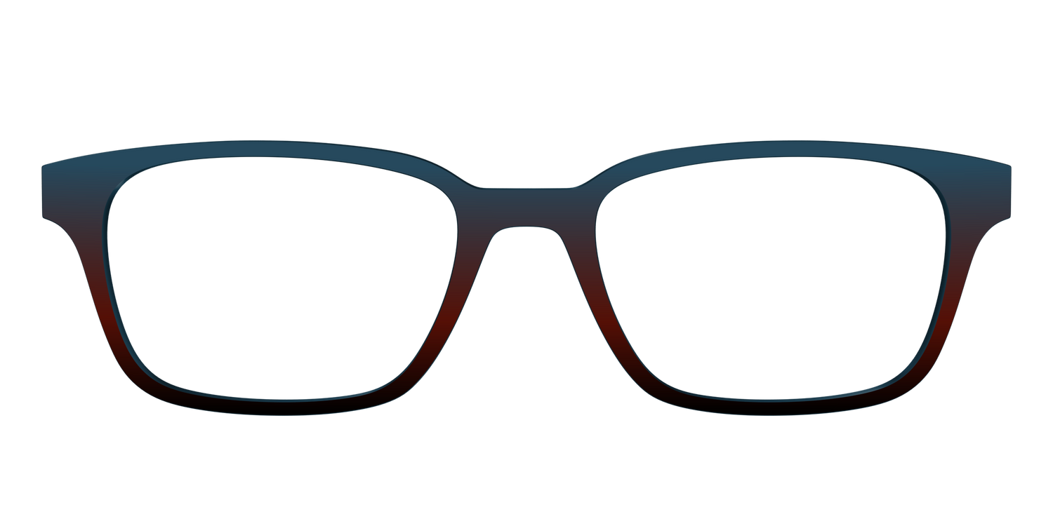 The Teal to Espresso Gradient - Front Top Image - Pair Eyewear