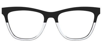 The Black and White - Front Top Thumbnail - Pair Eyewear