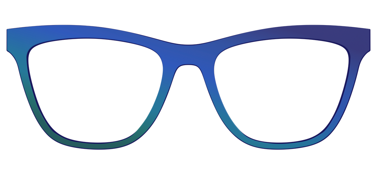 The Peacock Ombre - Front Top Image - Pair Eyewear