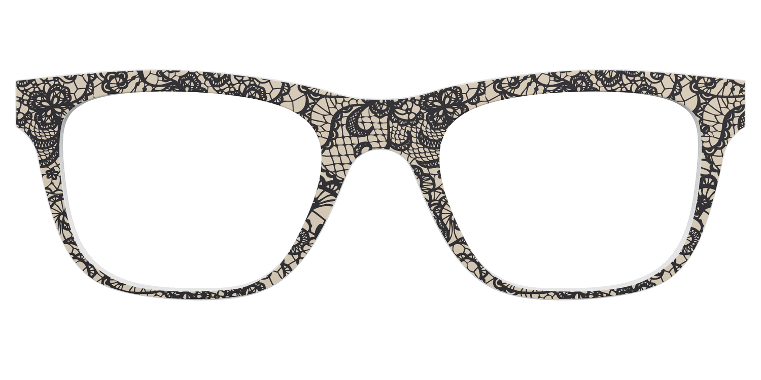 The Black Classic Lace - Front Top Image - Pair Eyewear
