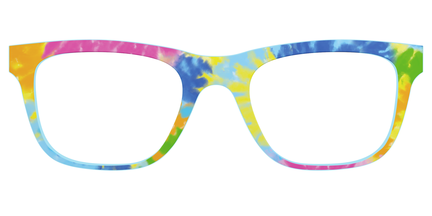 The Rainbow Tie-Dye - Front Top Image - Pair Eyewear