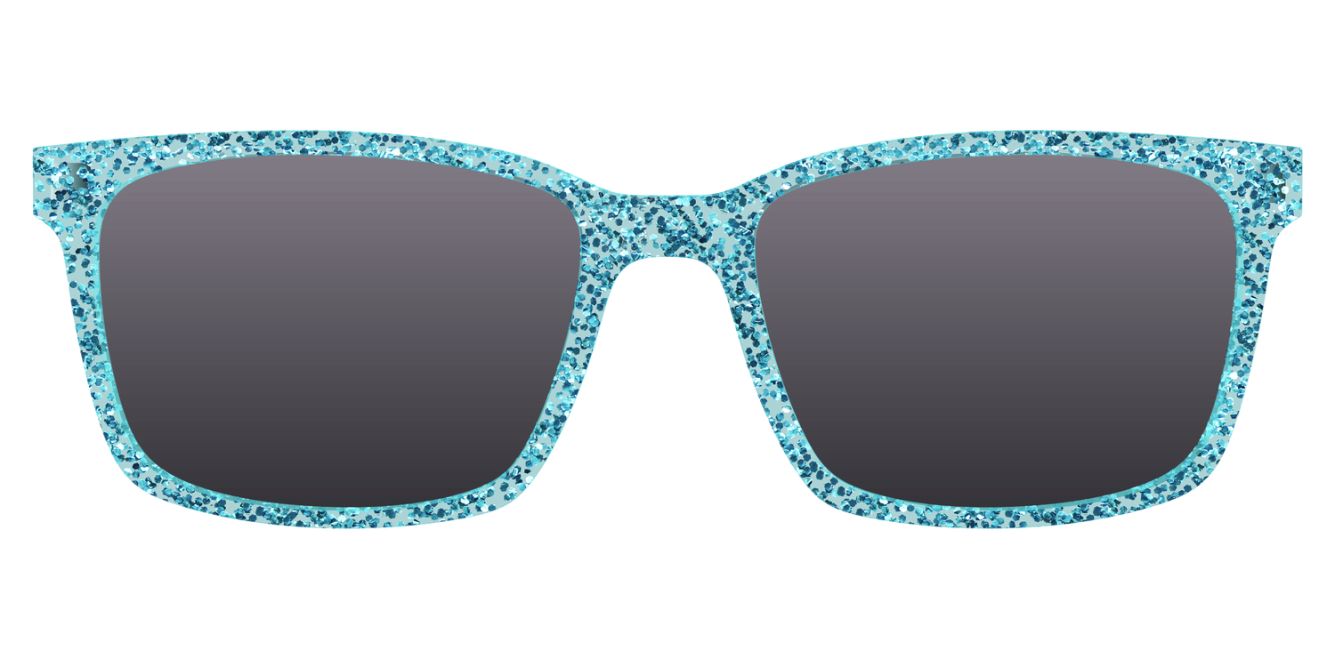 The Polarized Aquamarine Sparkle Sun Top - Lifestyle Kirby Top Image - Pair Eyewear