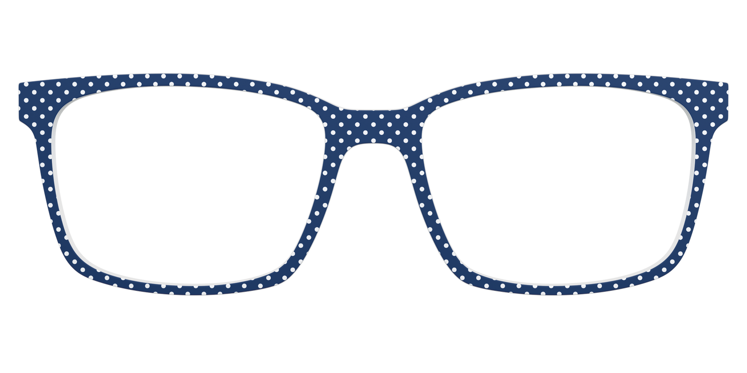 The Navy Pin Dot - Lifestyle Kirby Top Image - Pair Eyewear