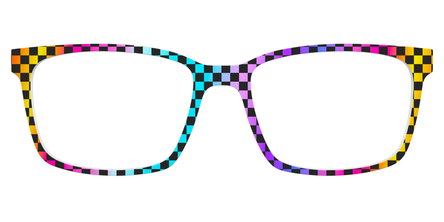 The Rainbow Checkerboard - Lifestyle Kirby Top Image - Pair Eyewear