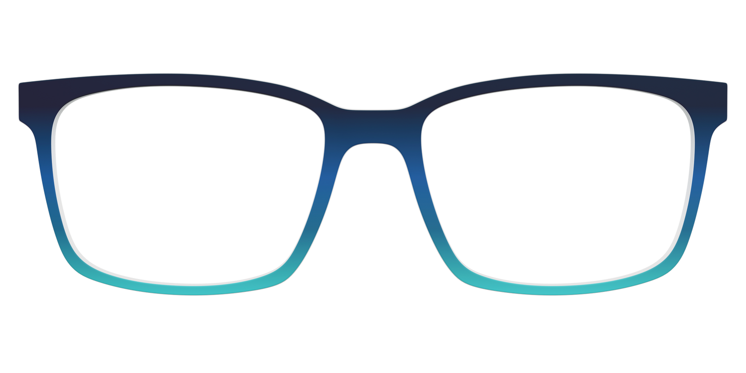 The Royal Blue to Seafoam Gradient - Lifestyle Kirby Top Image - Pair Eyewear