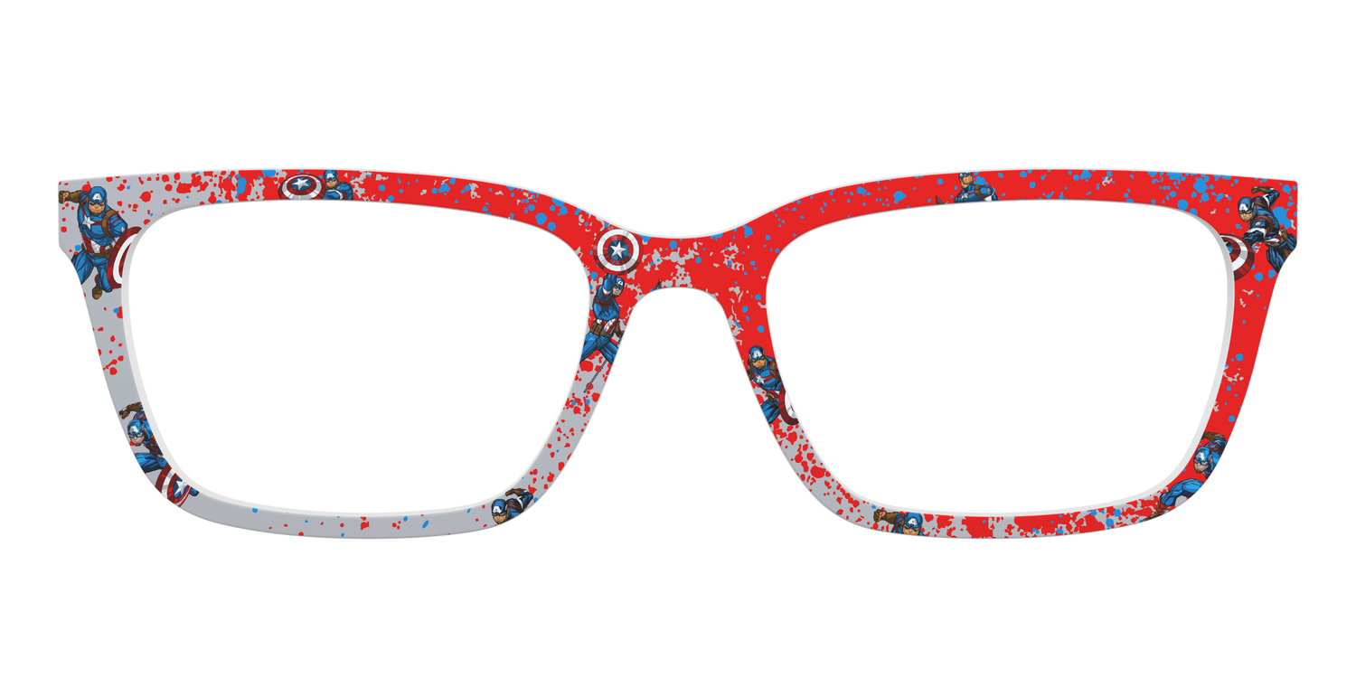 The Captain America Splatter - Front Top Image - Pair Eyewear
