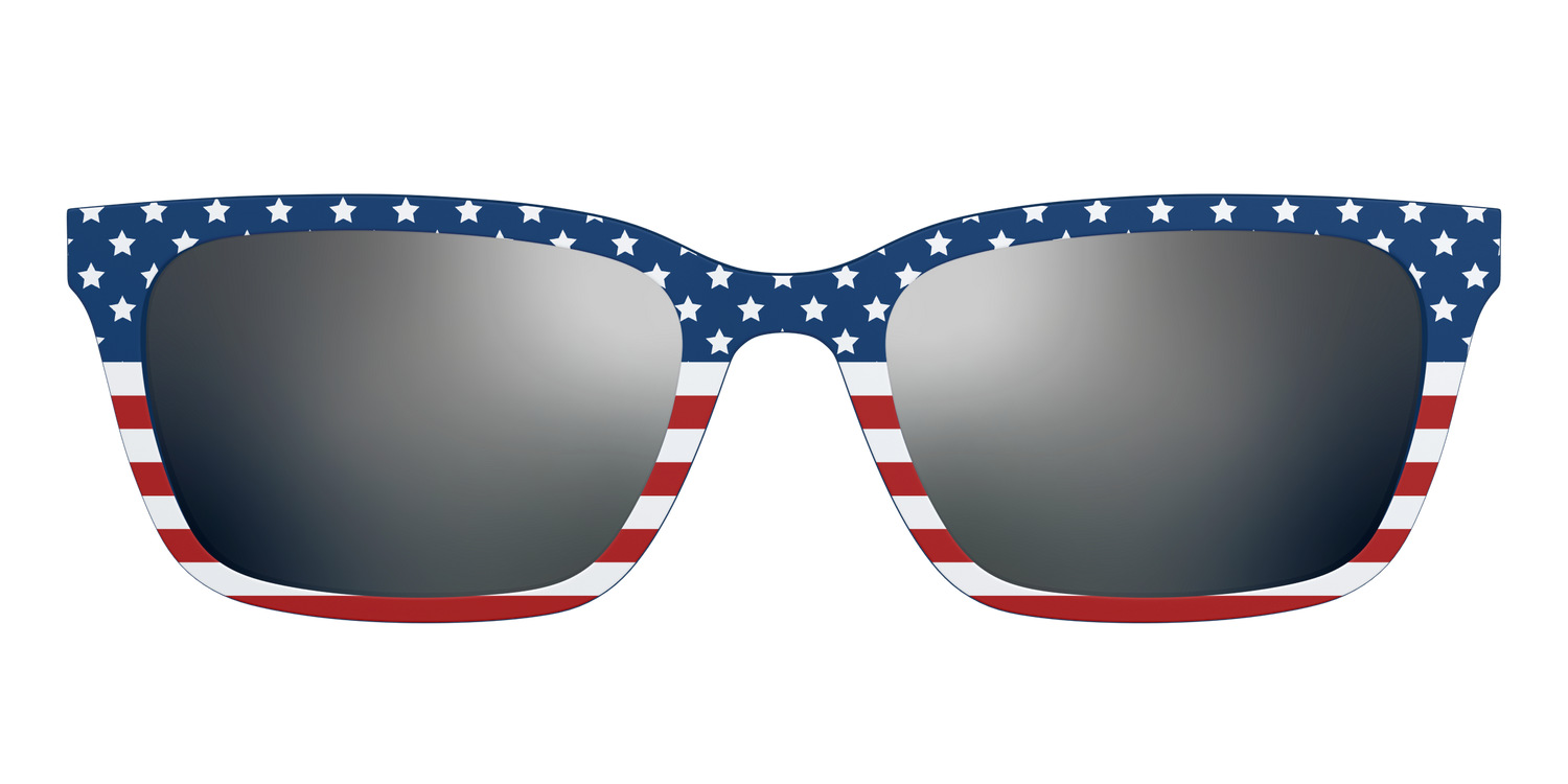 The Polarized Stars & Stripes Sun Top - Front Top Image - Pair Eyewear