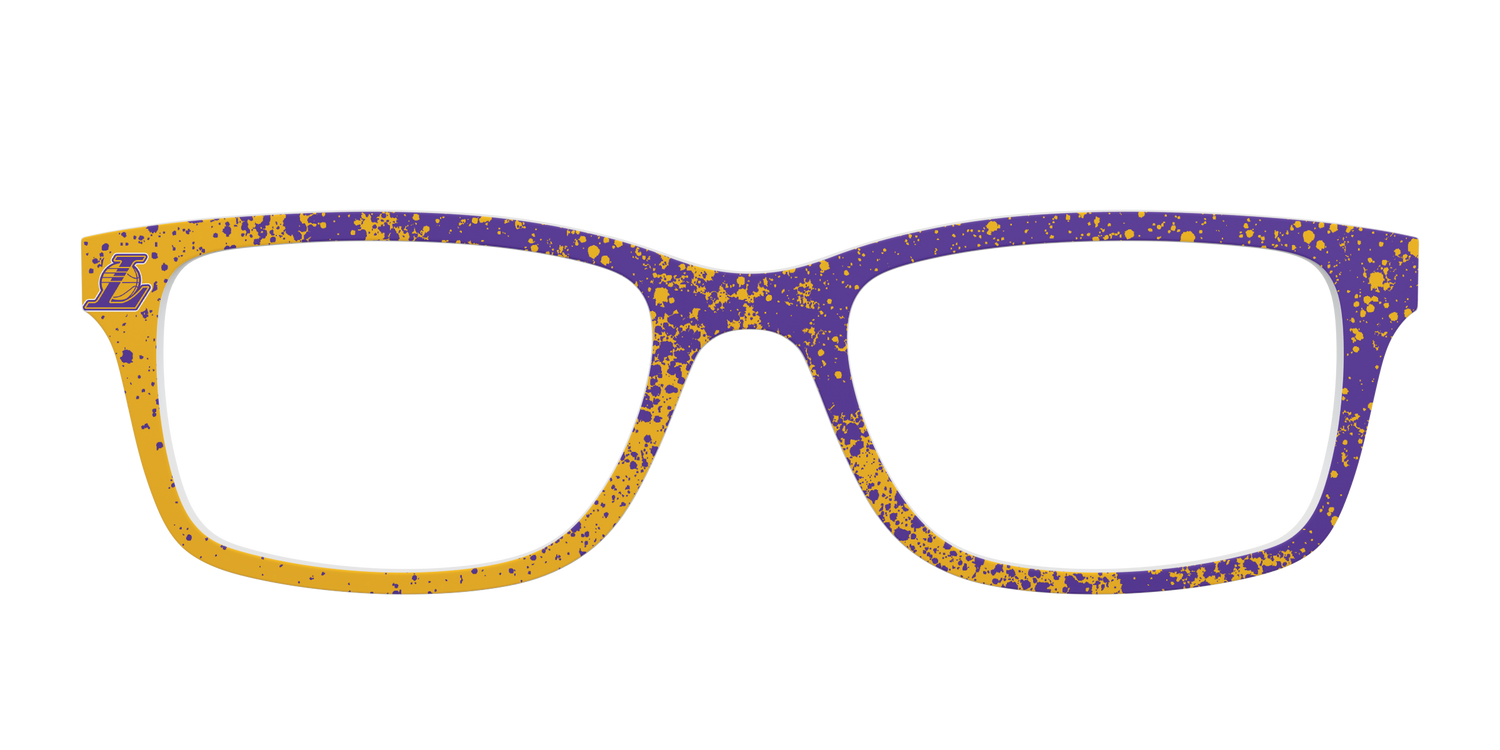 Lakers Splatter - Front Top Image - Pair Eyewear