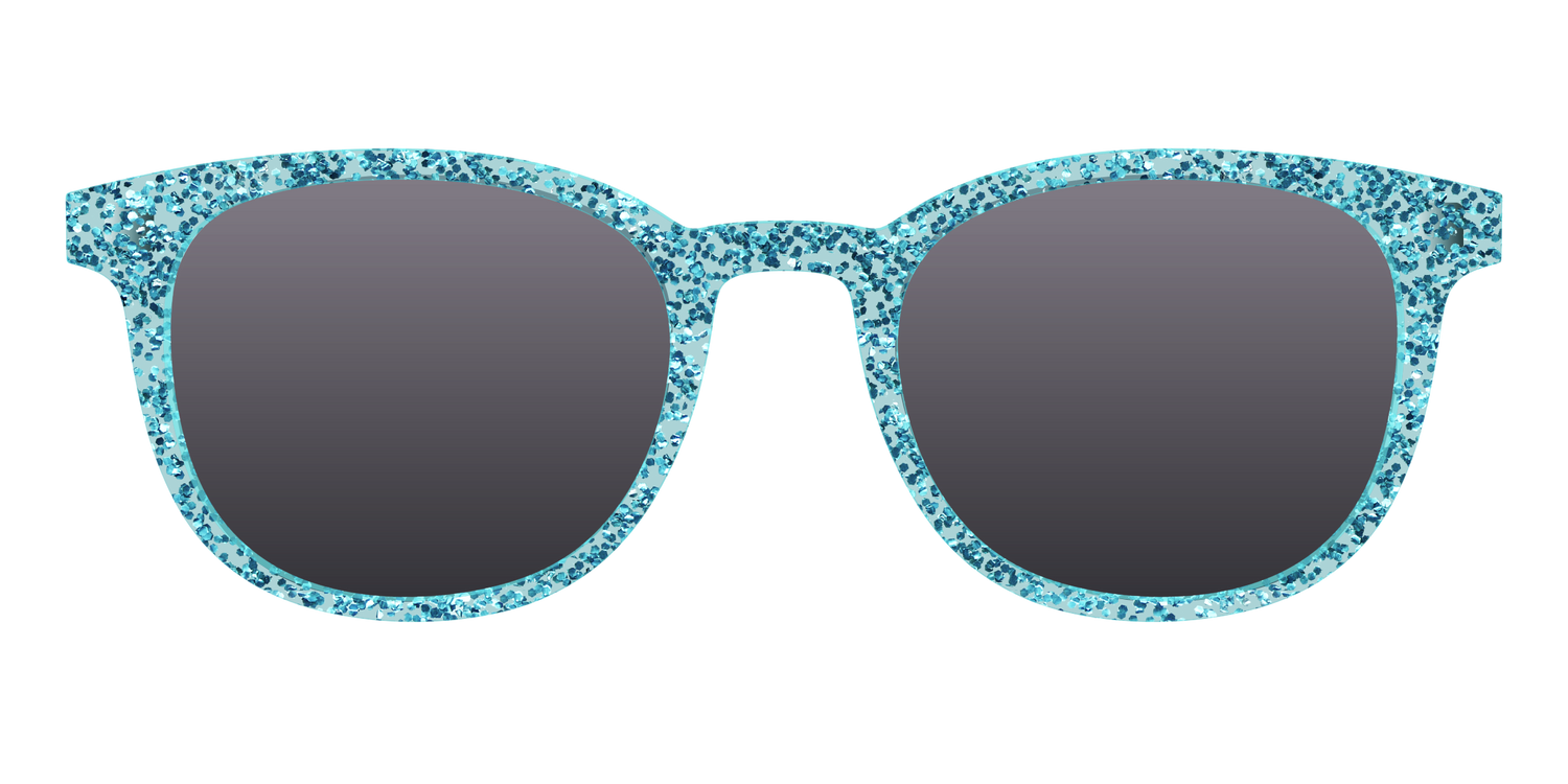 The Polarized Aquamarine Sparkle Sun Top - Front Top Image - Pair Eyewear