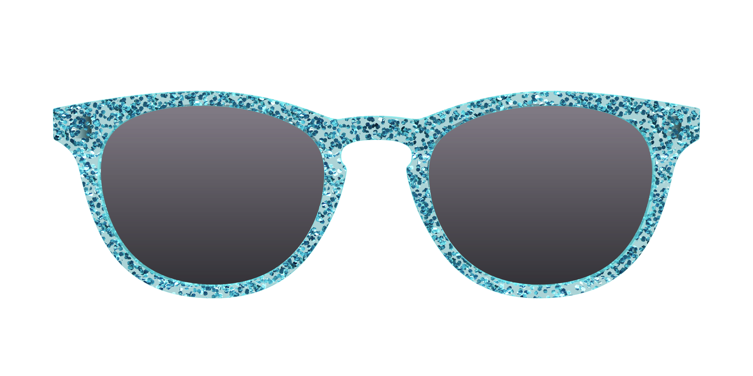 The Polarized Aquamarine Sparkle Sun Top - Front Top Image - Pair Eyewear